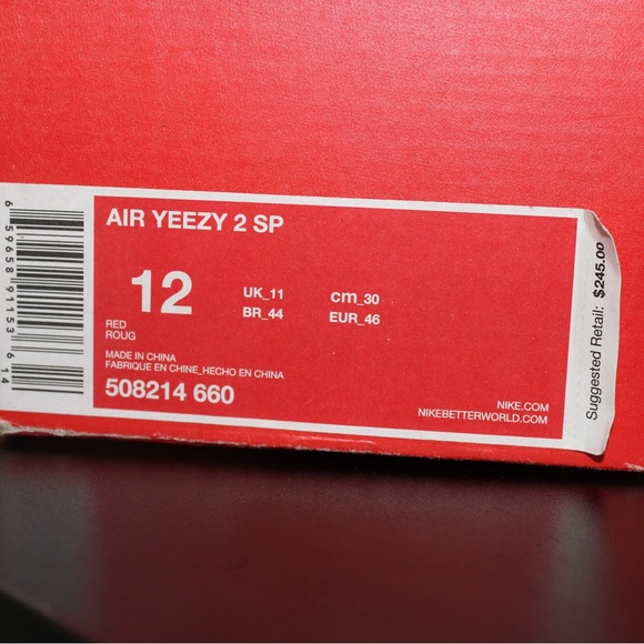 Nike Air Yeezy 2 SP Size 12 Red October Platinum Solar NRG 508214-660 - Picture 10 of 10